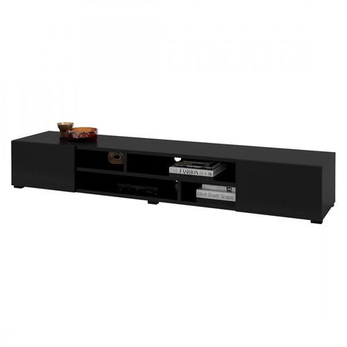 Meuble Tv 210cm Couleur Noir Collection Kobee. Meuble À Poser Ou À Suspendre.