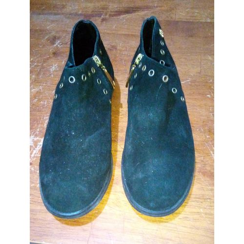 Bottines Cuir Aspect Daim Taille 36 ..