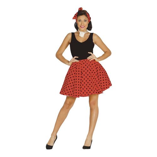 Costume Ou Kit Pin Up Rouge Années 50 Femme : Jupe Et N¿Ud