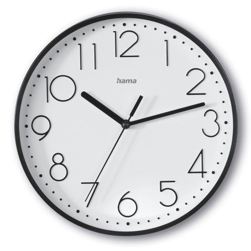 Horloge murale "Salina", Ø 22 cm, sans tic-tac, noire