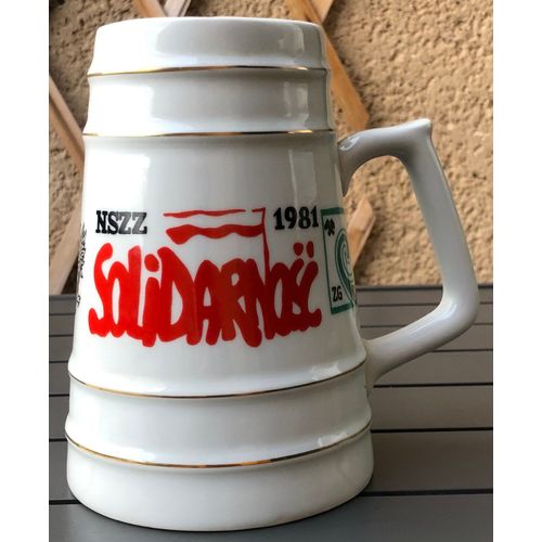 Chope Solidarnosc Barburka 1981, Pologne, Lech Walesa, Syndicat, Syndicalisme, Gdansk, Tasse, Mug