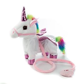 Jouet Électrique En Peluche, La Licorne Chantera, Marchera, Appellera Le Cheval Et Sera Munie D'une Corde De Plomb. Poupée Électronique Pour Chevaux, Blanc.