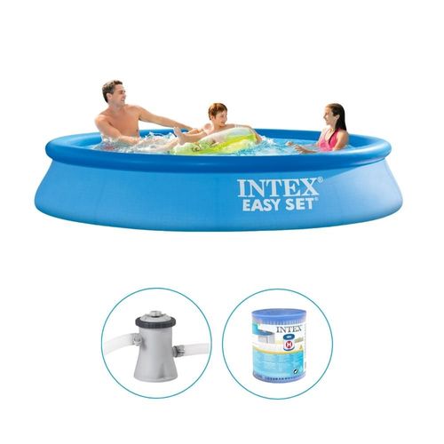 Intex - Easy Set - Piscine avec pompe de filtration - 305x61 cm - Rondee - Piscine gonflable
