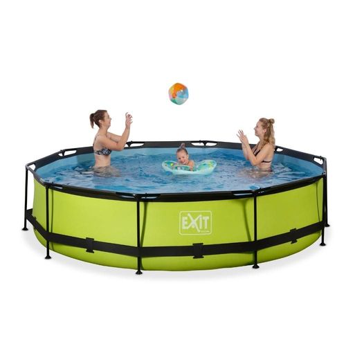 EXIT Lime Piscine ø360x76cm avec pompe de filtration - vert