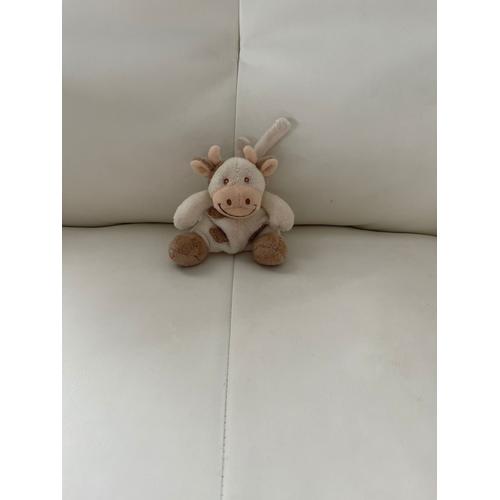 Doudou Peluche Vache Jollybaby Petit Model Grelot 9cm