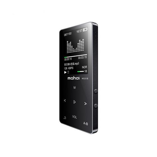 Haut-parleur intégré Bluetooth Lecteur de musique MP3 1,8 pouces Prise en charge de l'enregistrement E-book TF FM, Noir