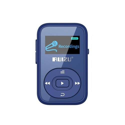 Bluetooth 8 Go Sport MP3 Lecteur de Musique Enregistreur Vocal Radio FM Support Carte TF Bleu
