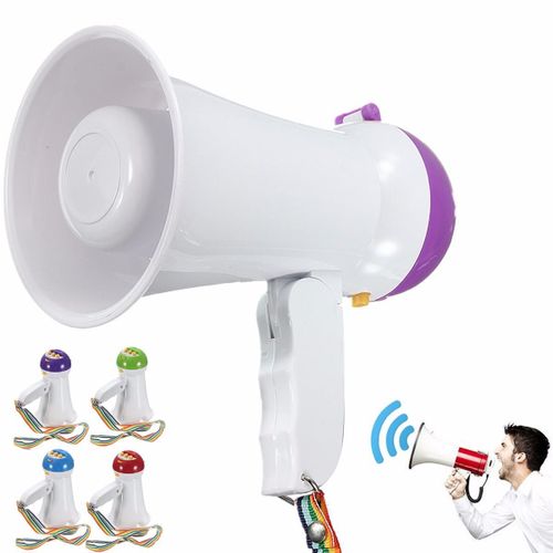 Portable Pliable Portatif Mégaphone Sirène Haut-Parleur Amplificateur Vocal Enregistreur,Vert