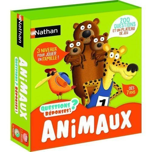 Questions Réponses Animaux - 3 Niveaux De Jeu - 200 Questions Et Un Plateau De Jeu