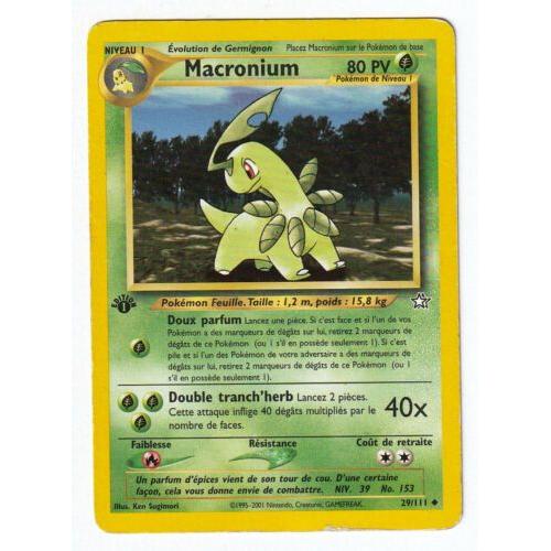 Pokemon Macronium 29 / 111 Wizards Neo Genesis 1ére Edition