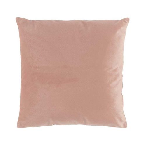 Coussin Déco Uni "Velvetine" 40x40cm Rose Dragée