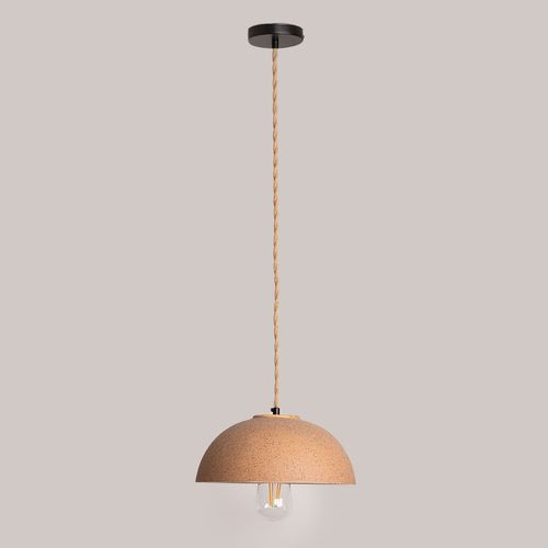 Plafonnier En Porcelaine Ouval Brun Caramel