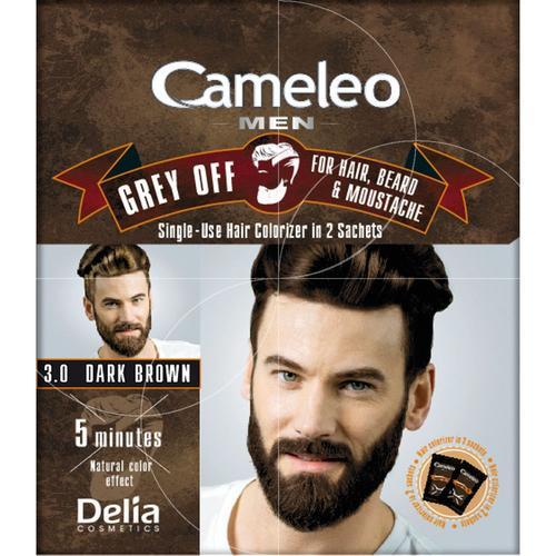 Cameleo Men - Teinture Cheveux Barbe Et Moustache - 3.0 Châtain Foncé - 2x15ml 