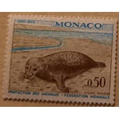 Timbre Neuf Monaco De 1970, Protection Des Animaux, Veau Marin De 50 Centimes