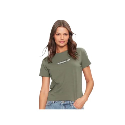 T Shirt Guess American Femme Kaki