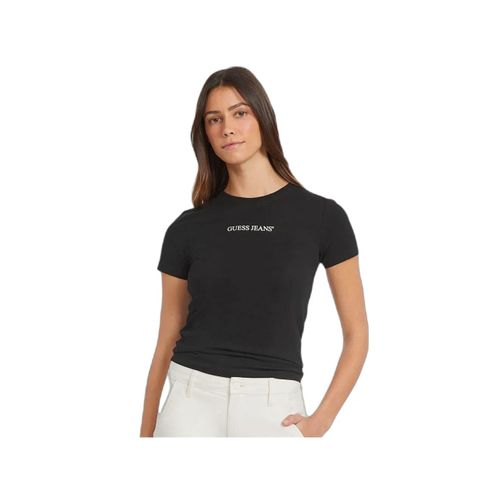 T Shirt Guess Slim Print Femme Noir