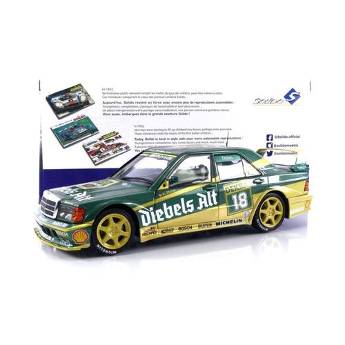 Solido- Mercedes 190 Evo Ii Aucun Voiture Miniature De Collection 1801009 Green Gold 1 18 Me