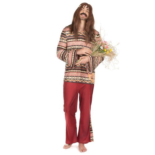 Déguisement Hippie Bordeaux Homme - Taille: Xl