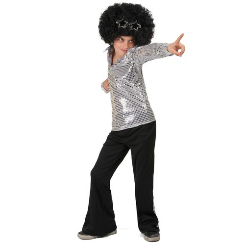 Déguisement Disco Argent Sequins Garçon - Taille: 10 - 12 Ans (L)