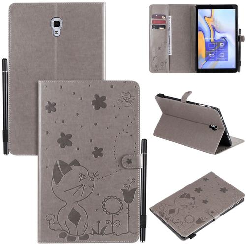 Coque Pour Motif Tablet Samsung Galaxy Tab A 10.5 2018 T590/T595,Etui Pour Tablet Samsung Galaxy Tab A 10.5 2018 T590/T595 Pu Housse Flip Coque Avec Built Stand,Gris