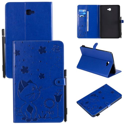 Coque Pour Motif Tablet Samsung Galaxy Tab A 10.1 2016 Sm-T580,Etui Pour Tablet Samsung Galaxy Tab A 10.1 2016 Sm-T580 Pu Housse Flip Coque Avec Built Stand,Bleu