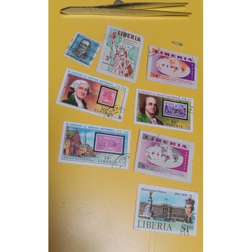 Timbre Liberia Lot De 8 Timbres Oblitérés Ref 3407