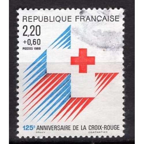 France 1988 Croix Rouge Embleme Oblitere