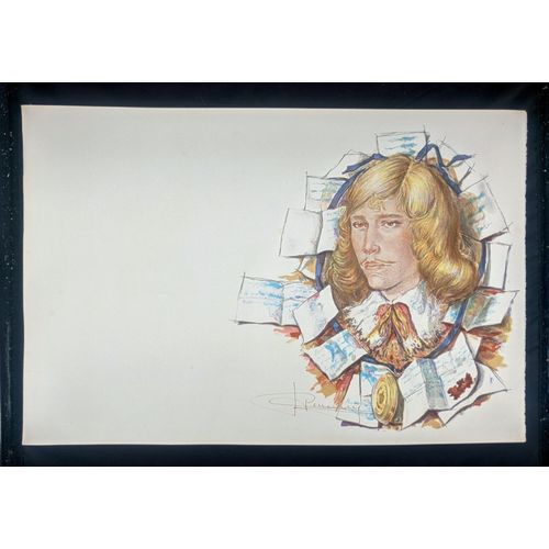 Lithographie Cyrano De Bergerac Planche N° 7 R. Carrance Papier Vélin D’Arches