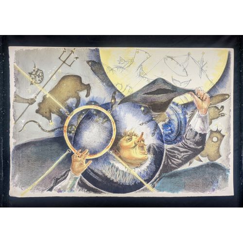 Lithographie Cyrano De Bergerac Planche N° 9 R. Carrance Papier Vélin D’Arches