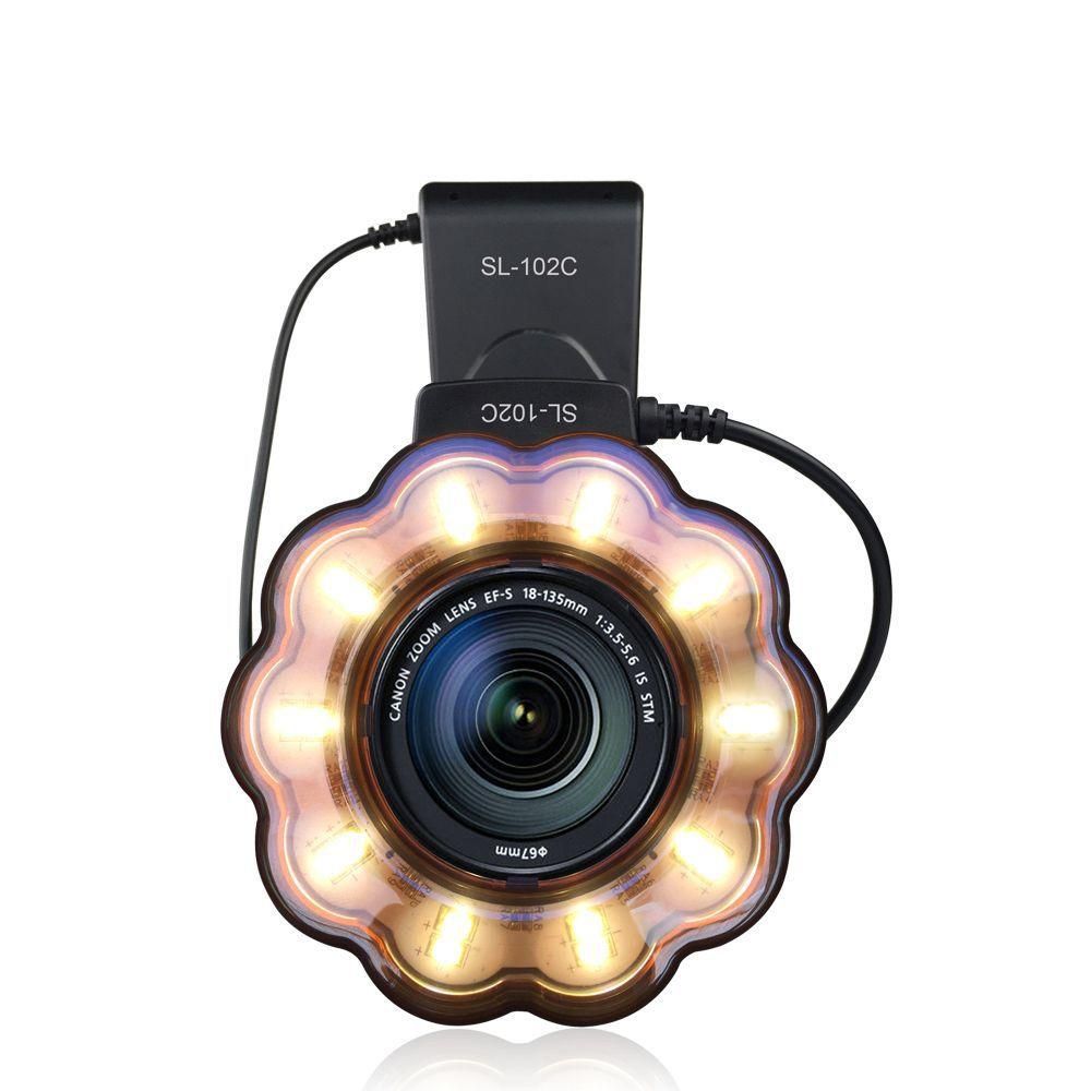 Flash annulaire vido Macro LED pour appareil photo reflex n... - 2