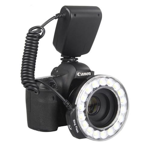 Lumière vidéo universelle Macro LED Ring Flash pour Canon pour Nikon pour appareil photo reflex numérique Sony 3000K-9000K
