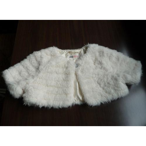 Cardigan Doudou Blanc Cassé 2-3 Ans