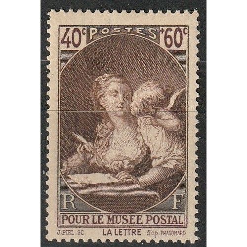 Au Profit Du Musée Postal (Surtaxe) Timbre Neuf* Avec Infime Trace De Charnière. 1939 N° 446