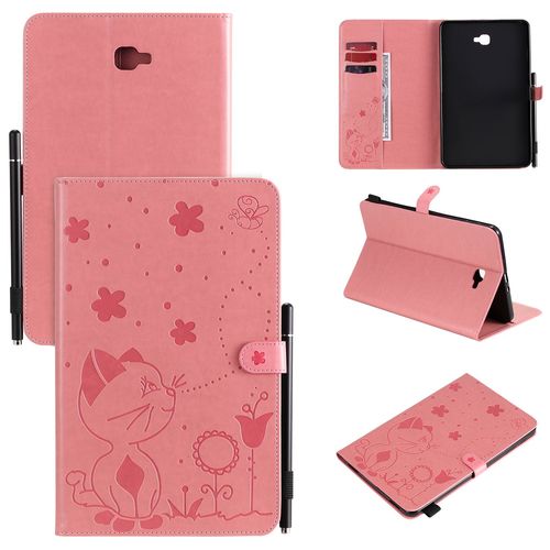 Coque Pour Motif Tablet Samsung Galaxy Tab A 10.1 2016 Sm-T580,Etui Pour Tablet Samsung Galaxy Tab A 10.1 2016 Sm-T580 Pu Housse Flip Coque Avec Built Stand,Rose
