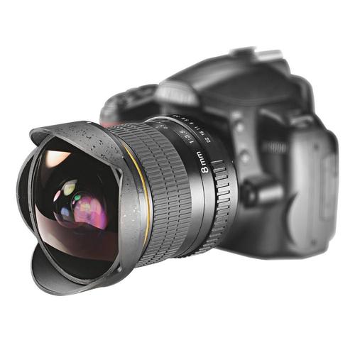 Objectif fisheye ultra grand angle manuel 8 mm F/3.0 pour Canon pour appareil photo reflex numérique Nikon, modèle A