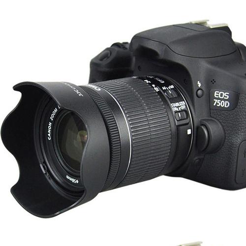 Pare-soleil pour objectif Canon 100D/200D/750D/760D 18-55 pour pare-soleil STM 58 mm, blanc