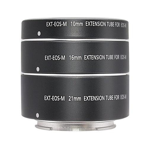 10mm 16mm 21mm Auto Focus Macro Extension Tube Ring pour Canon EOS-M Monut EOS M M1 M6 M2 M3 M5 M50 M100 M200 Mirrorless Camera Lens Adapter Ring,Black