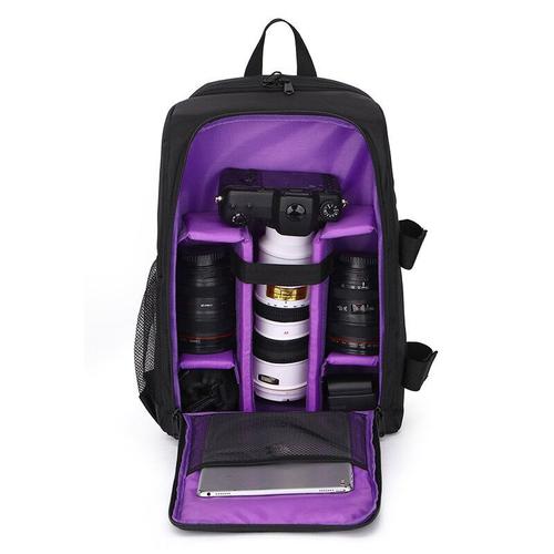 SLR Camera Bag épaule Outdoor Camera Bag Professional Waterproof and Wear-resistant Laptop Bag,Purple