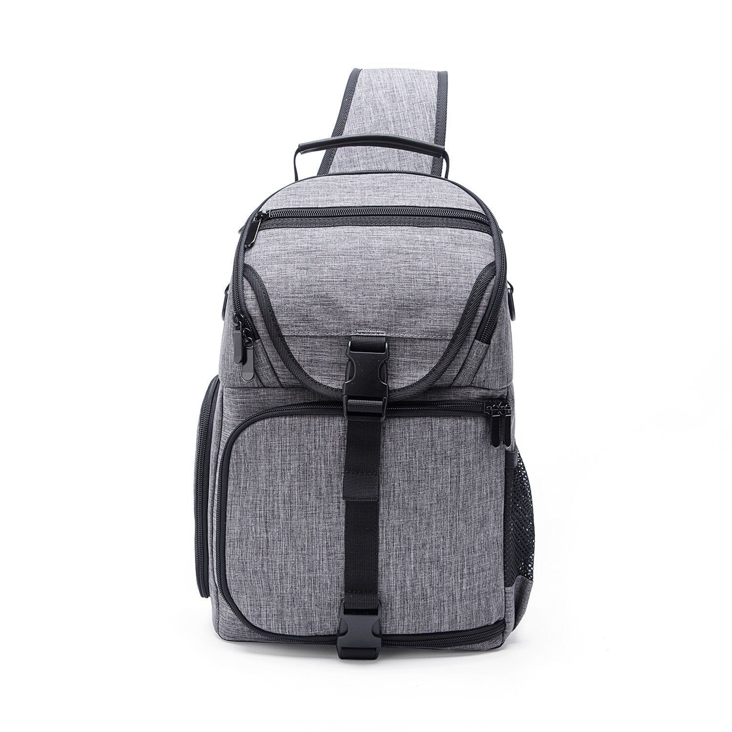 Résistant à l'eau Anti-Vol Antichoc Voyage Carry Sling Bag Sac à Dos pour DSLR Camera Lens Trépied Video Light Stand,Grey