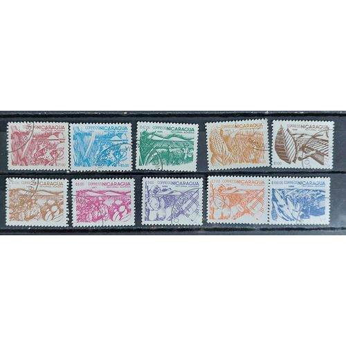 Timbres Nicaragua Réforme Agraire 1983/86