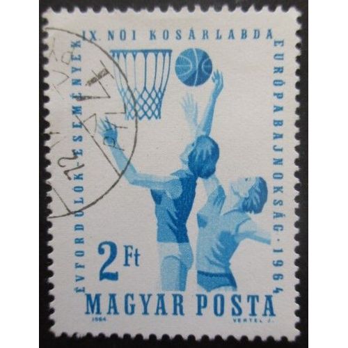 Hongrie N°1676 Championnats D'europe De Basket Oblitéré