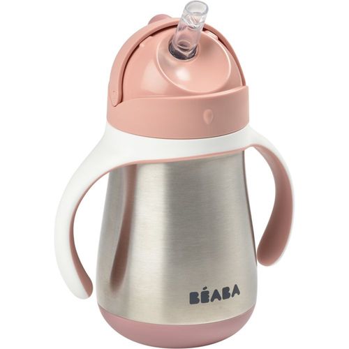 Tasse Beaba Paille Inox 250 Ml - Old Pink