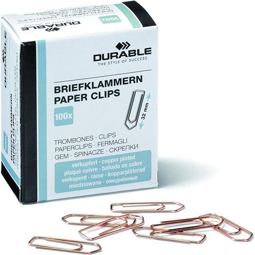 Durable Bte 100 Attache-Lettres Cuivrés 26 Mm