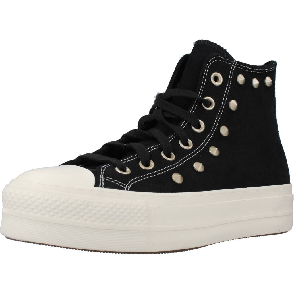 Converse Chuck Taylor All Star Lift Platform Suede Studs Colour Noir