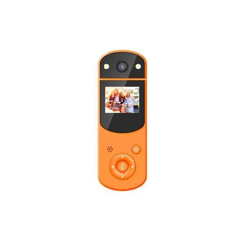 Caméscope numérique HD 1080p 16 MP à objectif réversible avec lumière d'appoint, prise en charge de la vision nocturne IR, ordinateur de diffusion en direct, enregistreur d'application MP3, orange