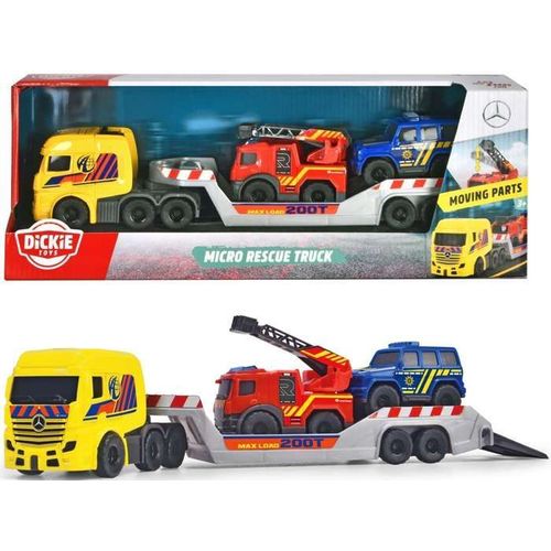 Dickie Mini Lawn Truck Set With Emergency Vehicles Fire Brigade All-Terrain Vehicle