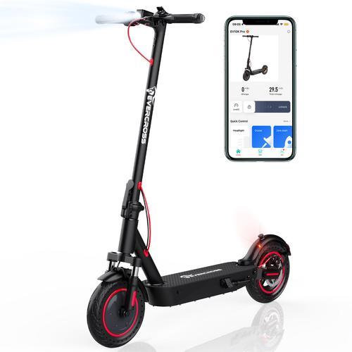 Evercross Ev10k Pro Trottinette Électrique App Control, 10" Scooter Electrique Pliable Adultes, E-Scooter Avec Batterie 10,4ah, Vitesse Max 25km/H, Moteur 500w, Affichage Led, Double Amortisseurs