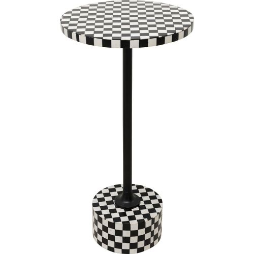 Table D'appoint Domero Chess 25cm Noire Et Blanche Kare Design