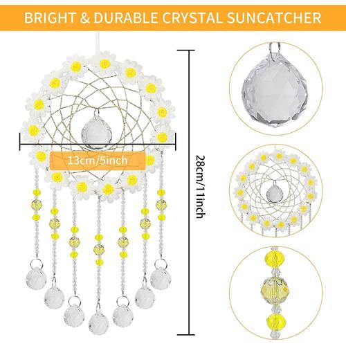 Boule de cristal en verre transparent prisme attrape-soleil