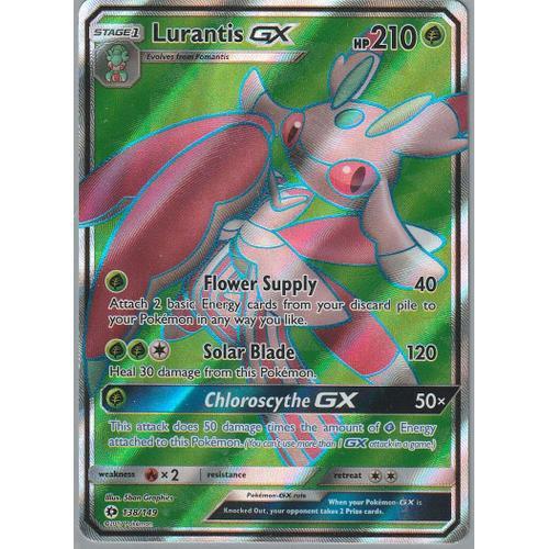 Carte Pokemon - Lurantis Gx (Floramantis Gx) - 138/149 - Ultra-Rare Full Art - Soleil Et Lune - Version Anglaise -